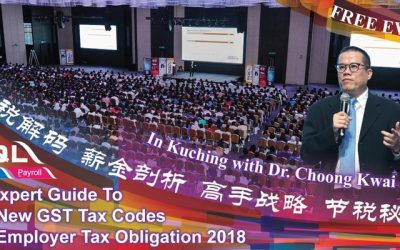 An Expert Guide To The New GST Tax Codes And Employer Tax Obligation 2018 (Kuching Station)
